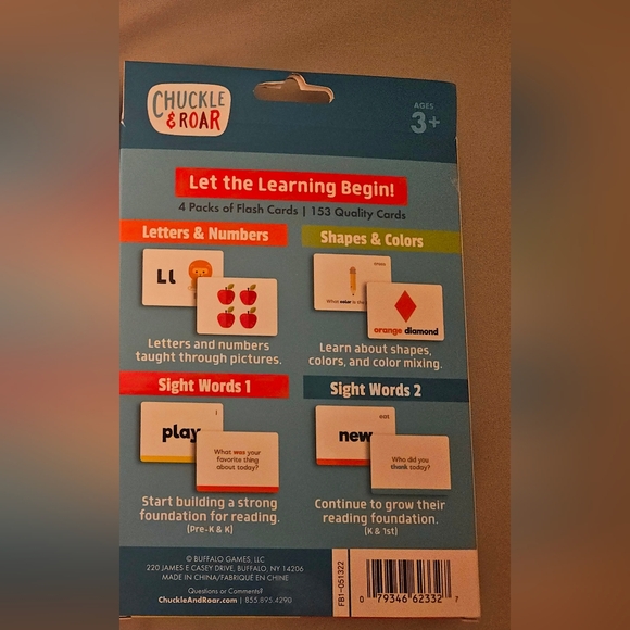 Chuckle & Roar Learn & Play Flash Cards NEW - Picture 2 of 2